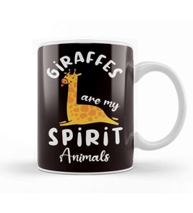 Giraffe My Spirit Animal Wildlife Wilderness African Safari Kupa Bardak Porselen