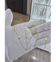 925 Ayar Papatya silver kalemli yıldız takım set.nazar gözlü set.yıldızların dansı.rose.gold.rodaj