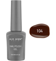 Kahverengi Kalıcı Oje 104-Yoğun Renk Veren Jel Oje 12 ml-Nail UV Gel Polish 104