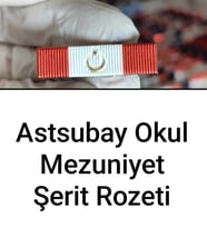 Astsubay Meslek Yüksek Okulu Mezuniyet Şerit Rozeti (Çok Renkli)