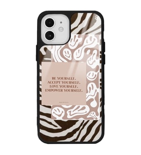 iPhone 12 Pro Emoji Zebra Tasarımlı Glossy Telefon Kılıfı