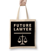 Funny Lawyer Gift Law School Graduation New Attorney Bez Çanta Uzun Saplı