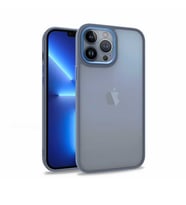 Apple iPhone 13 Pro Max Kılıf Case, Kamera Lens Korumalı Elektroplatin Kaplama Sert PC Koruyucu Colourful Platinum Serisi (Mavi)