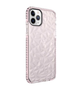 iPhone 11 Pro Kılıf Zore Buzz Köşeleri Airbagli Prizmatik Tasarım (Pembe)