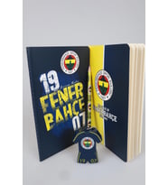 LİSANSLI FENERBAHÇE NOKTALI DEFTER,KURŞUN KALEM VE KALEMTRAŞ SETİ (Krem)
