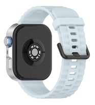 Huawei Watch Fit 4/Fit 4 Pro/Fit 3 Kordon Silikon Dalga Desen Şerit Band 23 (Fit (Açık Mavi)