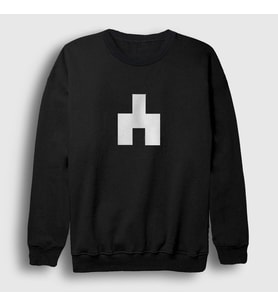 Presmono Unisex Siyah White Bear Black Mirror Sweatshirt 182661tt