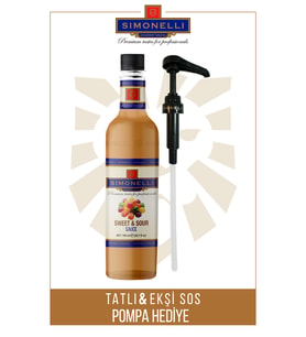 Kahve ve Kokteyl Şurubu Tatlı&Ekşi Aromalı 70 CL + POMPA Simonelli