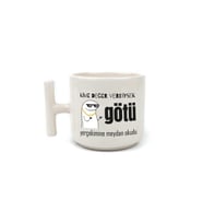 Kime Değer Verdiysek G*tü Yerçekimine Meydan Okudu Baskılı Sarı Kulplu T Kupa - Komik Hediye Bardak