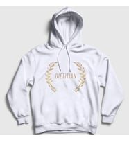 Presmono Unisex Beyaz Dietitian Sağlık Hediye Diyetisyen Kapüşonlu Sweatshirt 521053tt (Beyaz)