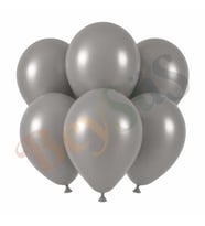 Duman Renk Lateks Retro Balon (30 cm) - 6 Adet