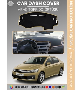 CITROEN C-ELYSEE (2012-2021) Torpido Örtüsü Ön Göğüs Torpido Koruma Tam Uyum Kolay Montaj