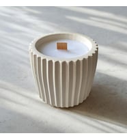 Beton Saksılı Dekoratif El Yapımı %100 Doğal Soya Wax Mum
