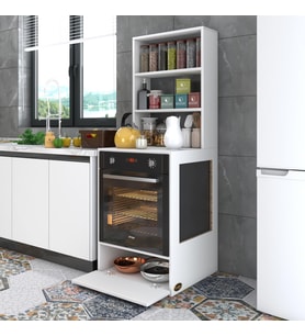 Kenzlife ankastre fırın dolabı hümeyra byz 165*60*56 mutfak kapaklı