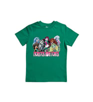 MONSTER HIGH baskılı pamuklu penye kumaş yazlık çocuk T-Shirt (Yeşil)
