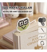 Etamina Yeşil Kurbağa -Keroppi- Kanaviçe Kitap Ayracı Kiti (İşleme Hobi Seti)