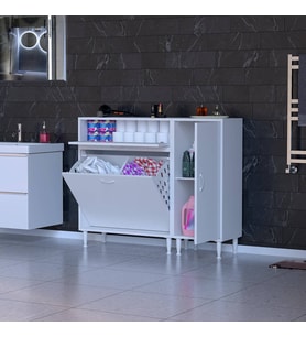 Modilayn YENİCE 110x97x32,5 cm 3 raflı ve 2 sepetli dolap ile çamaşırlarınız artık daha düzenli.