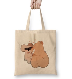 Nom Nom We Bare Bears 07 Bez Çanta Uzun Saplı