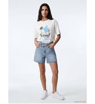 LCW Jeans İndigo Çapraz Düğme Kapamalı Kadın Jean Şort