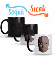 Saitama Face One Punch man Sihirli Kupa Bardak Porselen