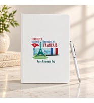 Fransızca Öğretmenine İsme Özel Defter ve Kalem Seti