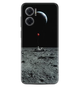Xiaomi Redmi Note 11E Kılıf Silikon Desen Özel Seri Astronoot Red Baloon 1608