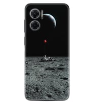 Xiaomi Redmi Note 11E Kılıf Silikon Desen Özel Seri Astronoot Red Baloon 1608