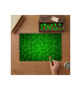Yonca Tarlası Tasarımı 240 parça Ahşap Puzzle Ahşap Kutuda MP00897