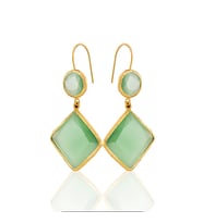 Kadir Jewellery 22 Ayar Altın Kaplama Kadın Sallantılı Küpe -El İşçiliği Ve Hipoalerjenik Küpe