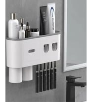 Çok Fonksiyonlu Diş Fırçası Tutucu Otomatik Dispenser Bardaklı Organizer