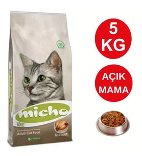 Micho Adult Cat Tavuklu Hamsi ve Pirinç Kedi Maması 5 kg Açık Mama