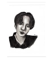 Çiçekçi Jungkook Tablo Ahşap Poster Dekoratif Kod3479