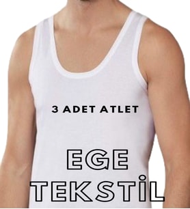 Ekonomik Pamuklu Erkek Beyaz Atlet 3 Adet