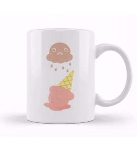 Cute Ghost Cloud Dropping Ice Cream Kupa Bardak Porselen