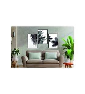 Nadide Siyah Salon Tablo Dekoratif Retro Mdf Tablo