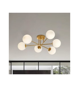 Santa Rosa 6 Başlıklı Plafonyer Avize RA-AVZ- 2681-35-49 (Gold)