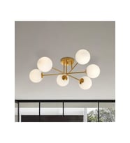 Santa Rosa 6 Başlıklı Plafonyer Avize RA-AVZ- 2681-35-49 (Gold)