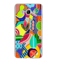 PrintiFy Samsung Galaxy J5 2016 ile Uyumlu 1mm Slim Fit Retro Colors 6 Baskılı Şeffaf  Kılıf