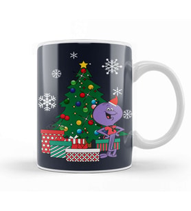 Squiddly Diddly Around The Christmas Tree Kupa Bardak Porselen