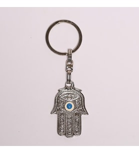 FATMA'NIN ELİ TEMALI GÜMÜŞ RENGİ METAL ANAHTARLIK-ANAH353