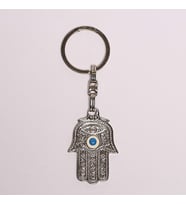 FATMA'NIN ELİ TEMALI GÜMÜŞ RENGİ METAL ANAHTARLIK-ANAH353
