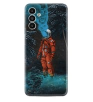 Samsung A23 A31 A32 A50 A51 A52 A53 A70 Kılıf Desenli Silikon Astronot Smoke 1769