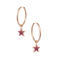 Mineli Yıldız Küpe - Rose