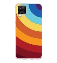 Samsung Galaxy A12  Kapak Renk Cümbüşü Tasarımlı Şeffaf Silikon Kılıf