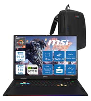MSI Msı Raıder A18 Hx A8WHG-280TR Amd Ryzen 9 8940HX 64GB Ddr5 1tb SSD Rtx 5070 Ti 12GB Gddr7 140W Freedos 18” Qhd+ (2560X1600) 240Hz Ips-Level Oyuncu Bilgisayarı 280TRF11 + Zetta Çanta