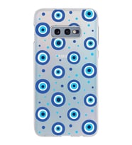 PrintiFy Samsung Galaxy S10e ile Uyumlu 1mm Slim Fit Nazar Boncuğu 1 Baskılı Şeffaf  Kılıf