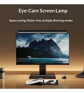 Göz Dostu Monitör Üstü LED Aydınlatma Asimetrik Optik 3 Renk Işık Ayarlanabilir Parlaklık 51 CM