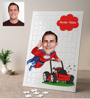 Karikatürlü Süper Erkek Kişiye Özel Puzzle