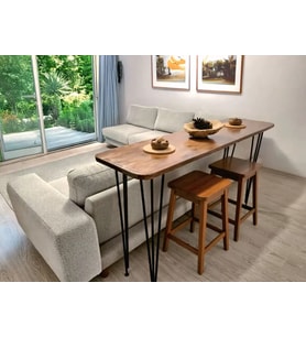 %100 Masif Bar Masası Mutfak Adası, Kahve Köşesi, Yemek Masası, Oturma Odası Bistro