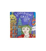İkigai City Serisi Londra Özel Tasarım El Çizim Renkli Çok Fonksiyonlu Renkli Kare 45X45 Bandana